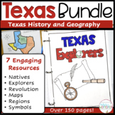 Texas History Reading Passages and Maps Geography Bundle