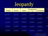 Texas History Review Jeopardy-TX Revolution, Mexican War, 