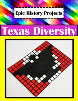 Preview of Texas History: Texas Diversity - Pixel Art Project
