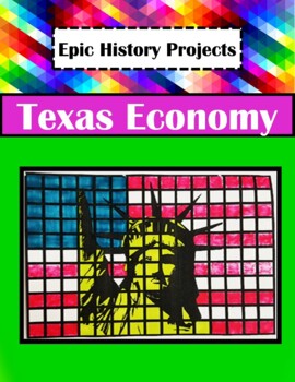 Preview of Texas History: Texas Economy - Pixel Art Project