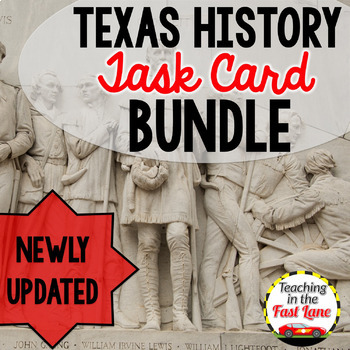 Preview of Texas History Task Card Bundle - 4th Grade TX History - Yearlong Bundle