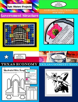 Preview of Texas History ( Urban Society & Geography ) Projects