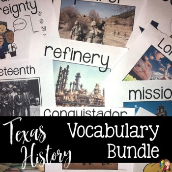 Preview of Texas History VOCABULARY BUNDLE