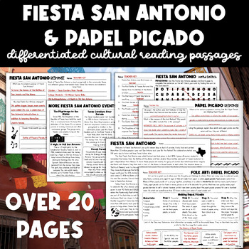 Preview of Texas Holidays: Differentiated Fiesta San Antonio Cultural Reading Passages
