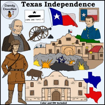 Preview of Texas Independence/Battle of the Alamo Clip Art