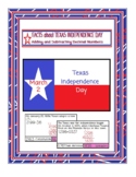 Texas Independence Day-Adding & Subtracting Decimal Numbers