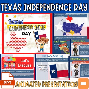 Preview of Texas Independence day Editable PowerPoint & Google Slides for 2nd - 4th Grade