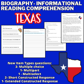 Preview of Texas Informational Text Reading Comprehension New Items Type ECR,SCR