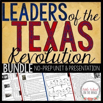 Preview of Texas History - Texas Leaders BUNDLE