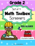 Texas-Math Screeners--Grade 2  (set of 4)