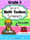 Texas-Math Screeners--Grade 3  (set of 4)