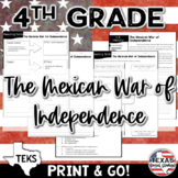 Texas & Mexican War for Independence 4th Grade Social Stud