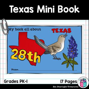 Preview of Texas Mini Book for Early Readers - A State Study