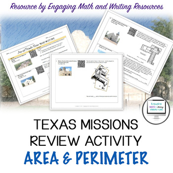 Preview of Area and Perimeter Review with Texas Missions Activity
