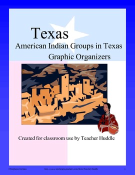 Preview of Texas - Native American Groups in Texas Graphic Organizers