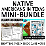 Texas History Native Americans Reading Passages and Bingo 