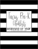 Texas PK Beginning of Year Checklist BUNDLE