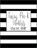 Texas PK End of Year Checklists BUNDLE