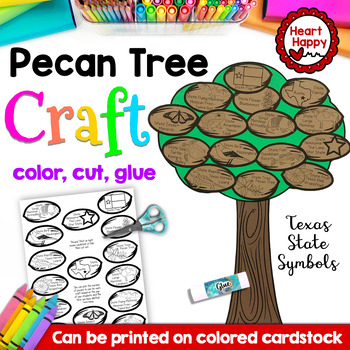 Preview of Texas Pecan Tree State Symbols Craft