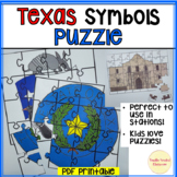 Texas Puzzle Social Studies Centers Texas Symbols Texas Ma