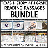 Texas History 4th Grade Reading Passages Bundle