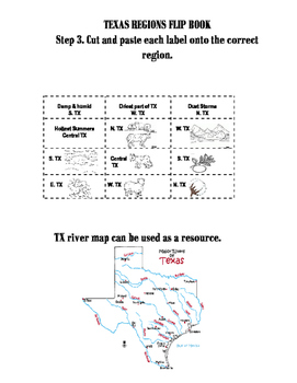 Texas Regions Foldable by Taysha Bernal | Teachers Pay Teachers