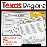 Texas Regions Informational Text, Maps, and Activities