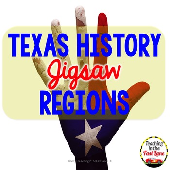 Preview of Texas Regions Jigsaw Activity - Texas History