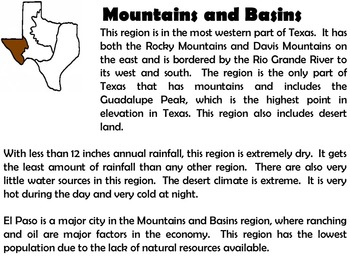texas physical human characteristics regions teaching created