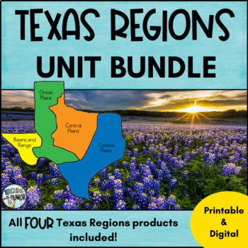 Preview of Texas Regions Unit BUNDLE - All Regions of Texas products!