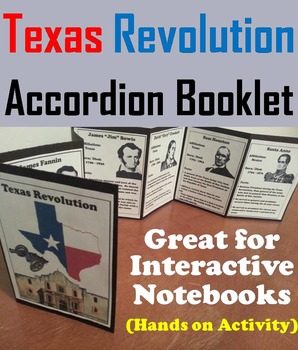 Preview of Texas Revolution Foldable: Battle of the Alamo, Davy Crockett etc