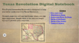 Texas Revolution Digital Notebook Assignment
