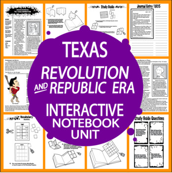 Preview of Texas Revolution Republic Era – 7th Grade Texas History – Texas 7th Grade TEKS