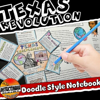 Preview of Texas Revolution Snapshot Workbook or Interactive Notebook & Folding Activity