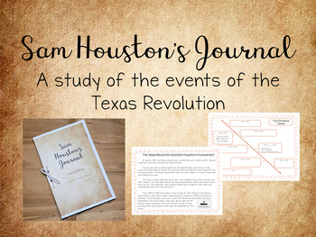 Preview of Texas Revolution Study Sam Houston's Journal and Timeline
