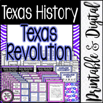 Preview of Texas History / Texas Revolution / Unit 6 / Printable & Digital