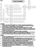 Texas Revolution Crossword Puzzle (Battle of the Alamo, Da