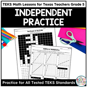 Math Worksheets Grade 5 | TEKS Math Practice by The Routty Math Teacher