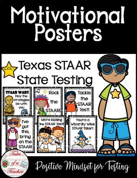 Preview of Texas STAAR Test Motivational Posters
