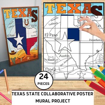 Preview of Texas State Collaborative Poster Mural Project - Texas History Activity