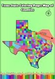 Texas State Coloring Pages Map of Counties Highlighting Ri