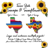 Texas State Serape and Sunflower Digital Clip Art Pack