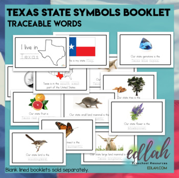 Preview of Texas State Symbols Booklet - Traceable Words