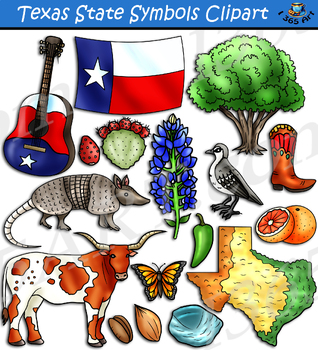 Preview of Texas State Symbols Clipart