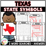 Texas State Symbols Word Search Puzzle Worksheets