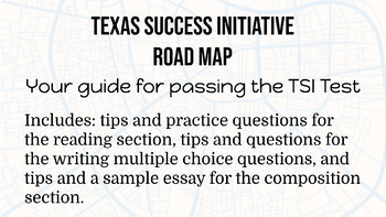 Preview of Texas Success Initiative (TSI) Reading Review and Practice Slideshow