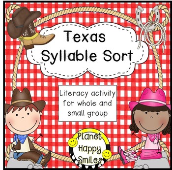 Preview of Texas Syllable Sort ~ smart board and student activity