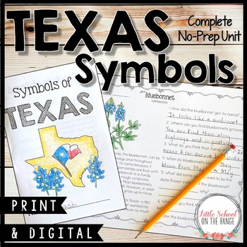 Preview of Texas Symbols Unit | Print and Digital