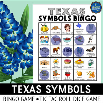 Preview of Texas Symbols Bingo Game and Dice Game