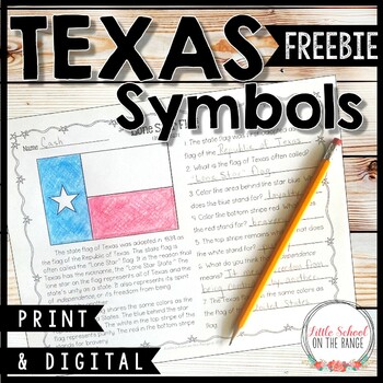 Preview of Texas Symbols FREEBIE
